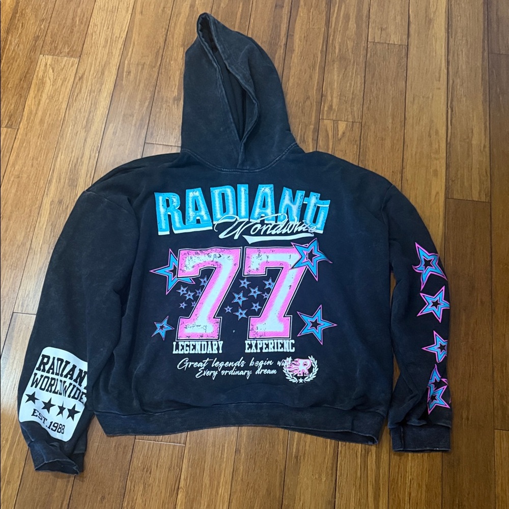 ROMWE Black Casual Hoodie